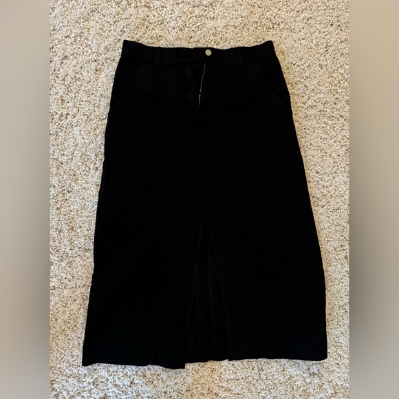 Mara Hoffman Nakita Pencil Skirt in Black Denim - Picture 6 of 6